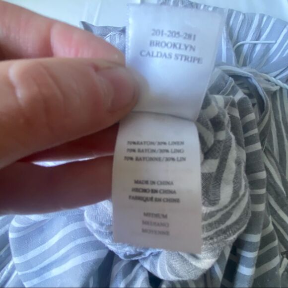 Rails Brooklyn Caldas Stripe Linen Blend Jumpsuit M - Picture 10 of 11